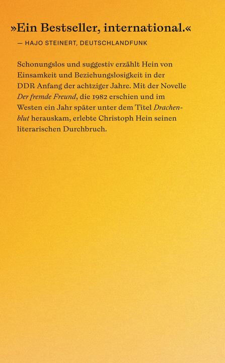 Produktbild Der fremde Freund. Drachenblut (Deutsch, Christoph Hein, 2024)