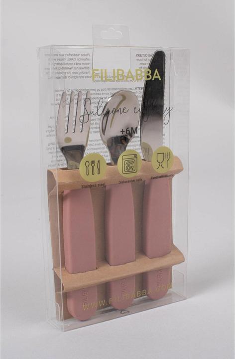 Actual product image Filibabba Silicone cutlery set