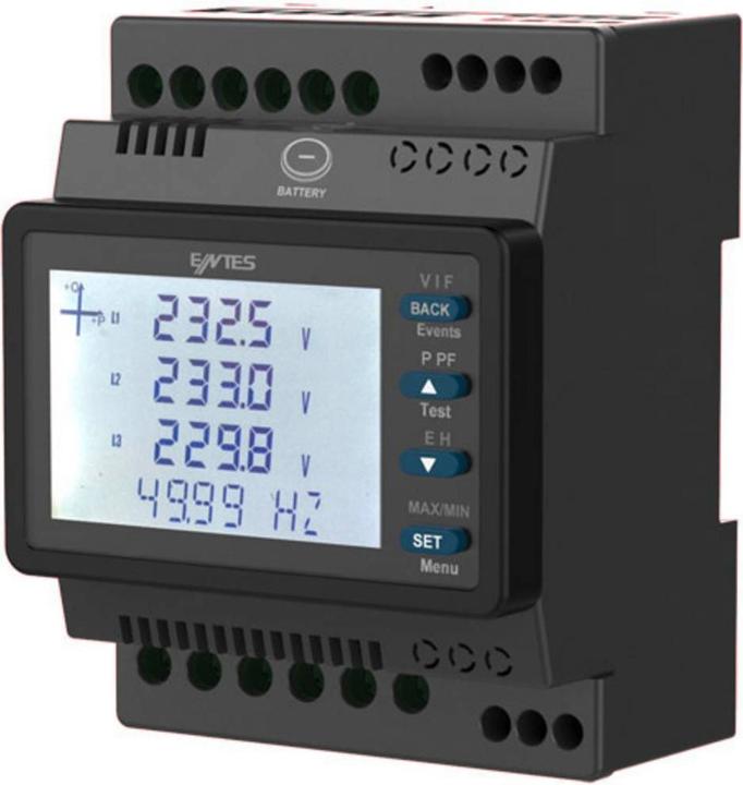 Produktbild Entes Digitales Hutschienenmessgerät Multimeter für Hutschiene RS 485 Analogausgang 2x Digitaleingang Di