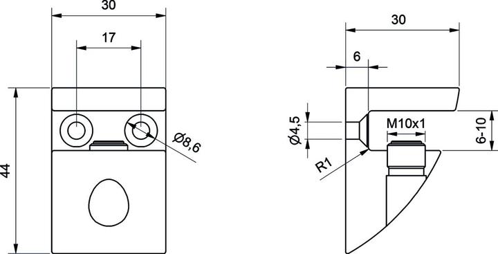 Produktbild Pauli+Sohn Glasplattenträger 10020 (1 Stk.)