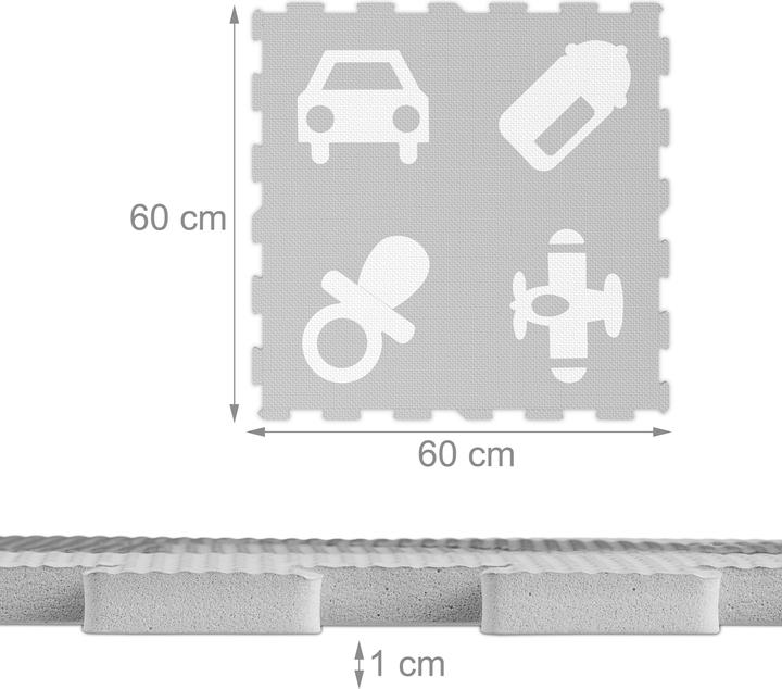 Actual product image Relaxdays 24-piece play mat (60 x 60 x 1 cm)