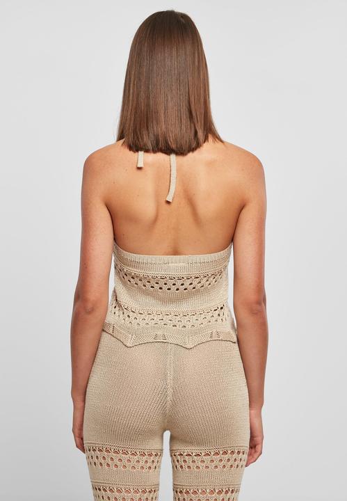 Immagine prodotto Urban Classics Top corto da donna in maglia all'uncinetto con collo alto (4XL)