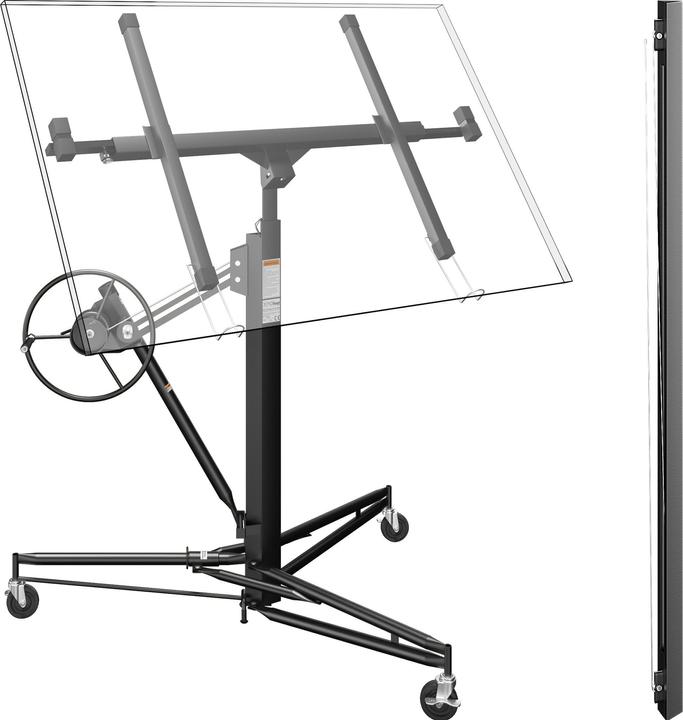 Produktbild Wiltec SET: Plattenheber Paneelheber Montagehilfe XL + Verlängerung 140 cm max. 68 kg
