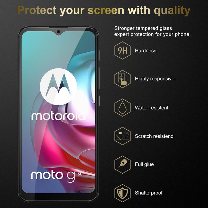 Immagine prodotto Cadorabo Vetro protettivo temperato (1 Pezzo/i, Motorola Moto G30, Motorola Moto G10)