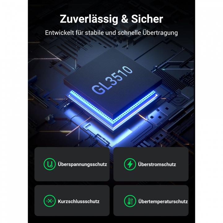 Produktbild Ugreen multifunction HUB 7in1 (USB-C, 8 Ports)