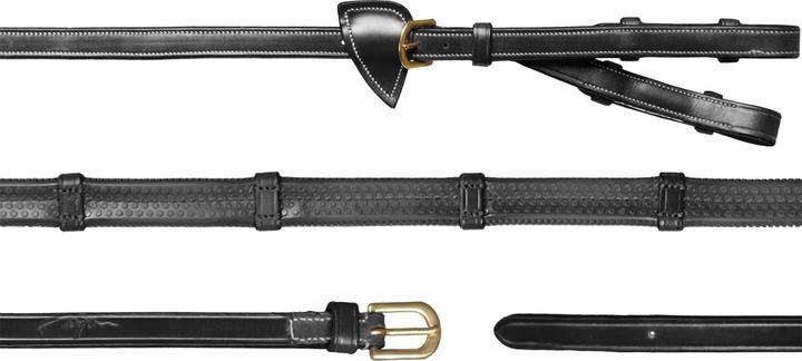 Actual product image Dy'on Rubber half reins with 7 stops