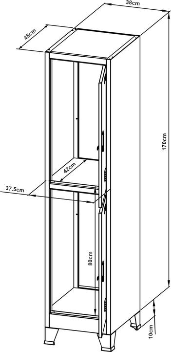 Actual product image En.Casa Joroinen (180 x 38 x 45 cm)