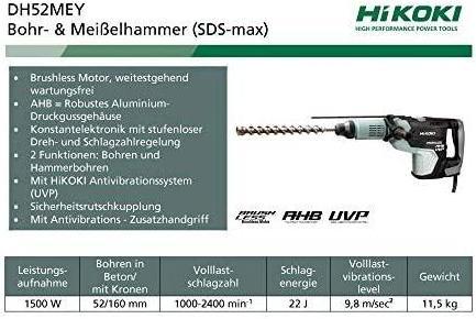 Actual product image Hikoki Perforatorius DH52MEY (Electrical connection)