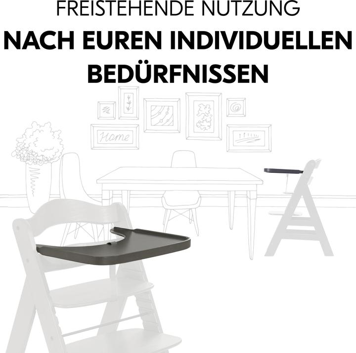 Produktbild Hauck Alpha Wooden Tray Charcoal