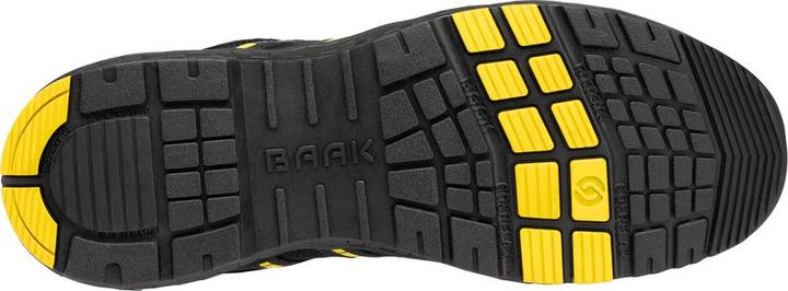 Produktbild Baak Sicherheitshalbschuh Admiral John Grösse 45 schwarz/gelb Schuhweite 11 S1PS FO HRO LG SC SR ESD E... (S1P, 45)