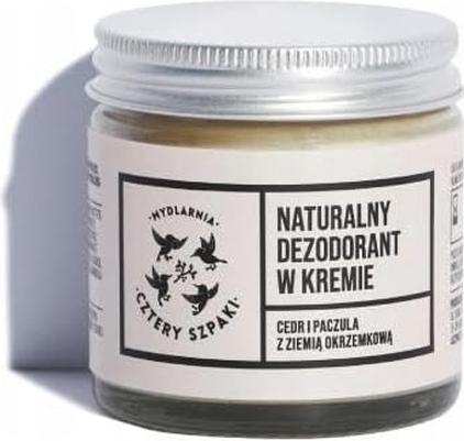 Mydlarnia Cztery Szpaki MYDLARNIA CZTERY SZPAKI Naturalny dezodorant w kremie Cedr i Paczula 60ml (60 ml)