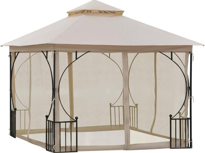 Produktbild Outsunny Pavillon Gartenpavillon Doppeldach 3x3m (300 cm, 300 cm)