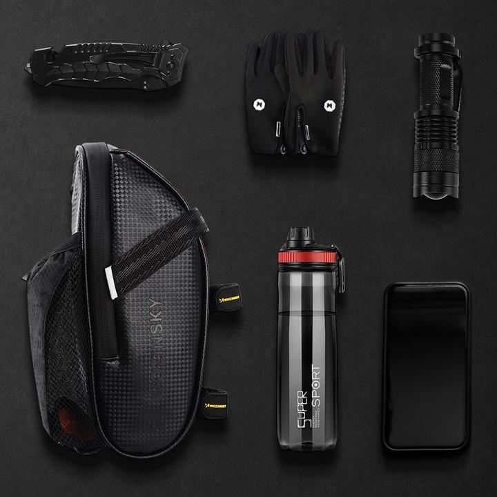 Actual product image Wozinsky bicycle saddle bag 1.5 l black (WBB20BK) (1.50 l, Frame bag)