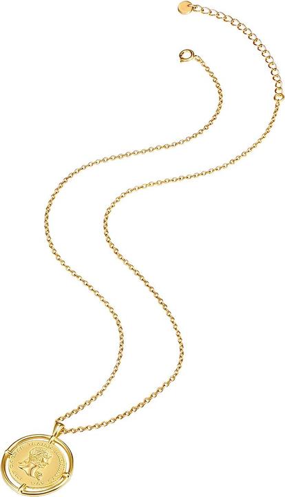 Produktbild Lulu & Jane Damen Kette Münze Messing - 35226 (Messing)