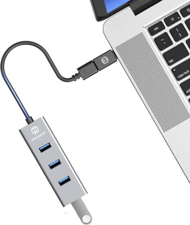 Productafbeelding Graugear Usb-Hub (USB-C, 4 Havens)