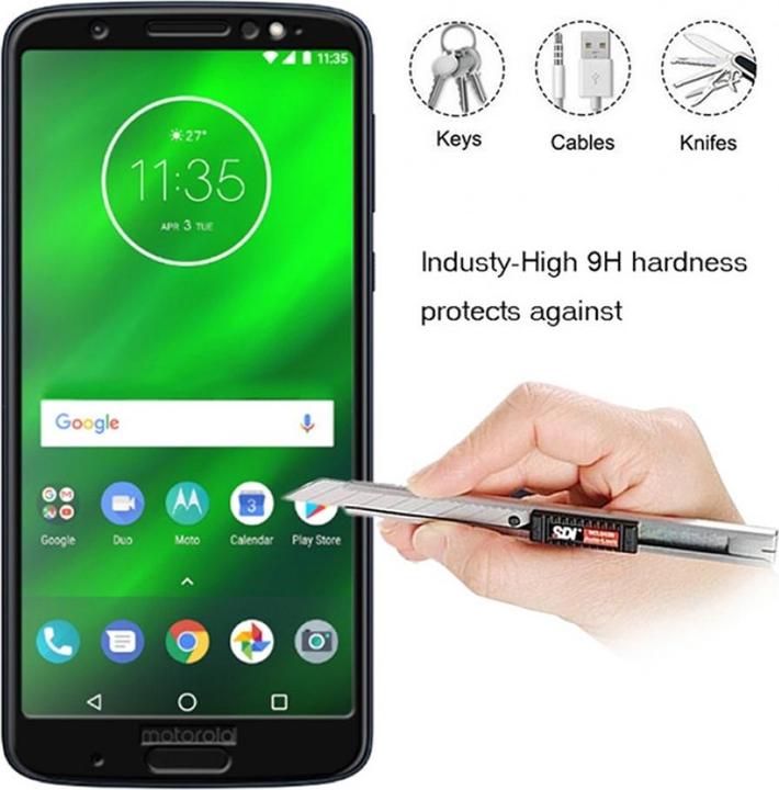 Produktbild Screenguard Motorola Moto G6 Plus Full Screen Panzerglas Schutzfolie 2.5D 9H (1 Stück, Motorola Moto G6 Plus)