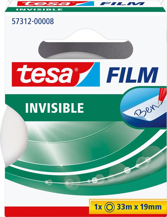 tesa 1x tesafilm INVISIBLE, invisible mat, résistant au vieillissement et à la déchirure (19 mm)