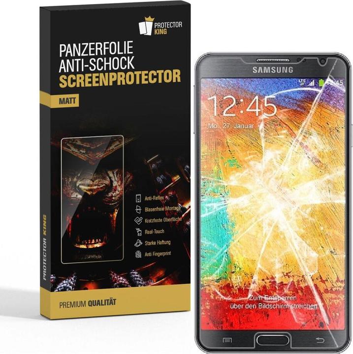 Produktbild Protectorking 3x Panzerfolie Anti-Shock matt entspiegelt (3 Stück, Samsung Galaxy Note 3)