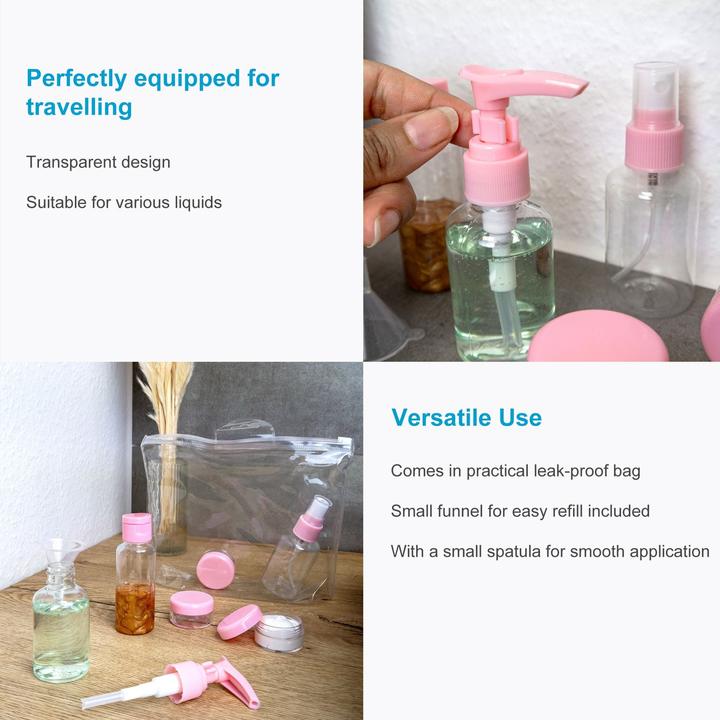 Immagine prodotto Intirilife Set di bottiglie in ROSA TRASPARENTE