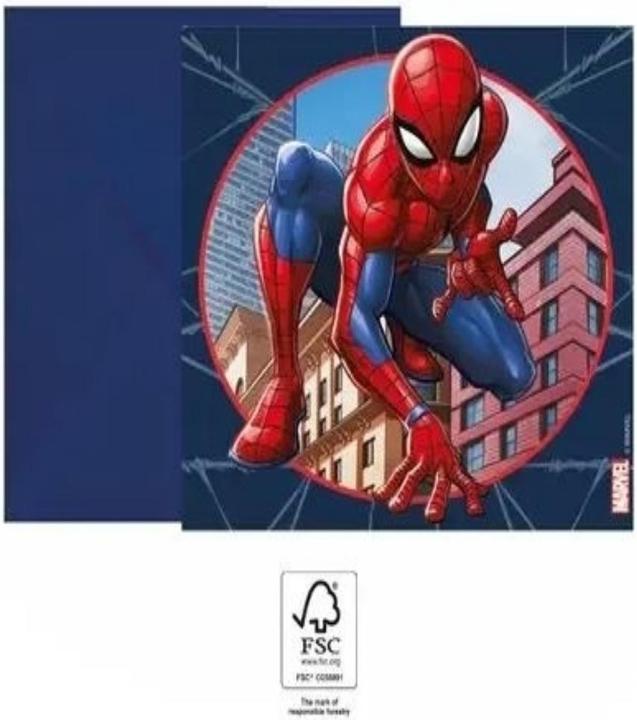 Spiderman 6 Invitations (6 pcs)