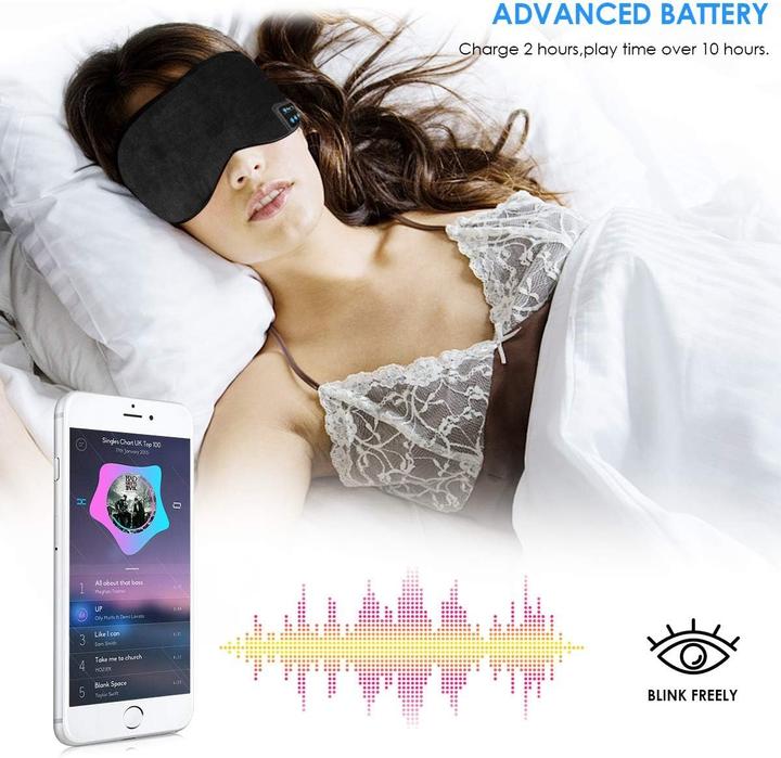Produktbild Cbx Bluetooth Schlafmaske mit Kopfhörer (keine Geräuschunterdrückung, 8 h, Kabellos)