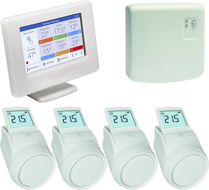 Image du produit Honeywell Evohome Aan/Uit Slimme thermostaat - Wifi - Draadloos - Inclusief 4 thermostaatknoppen