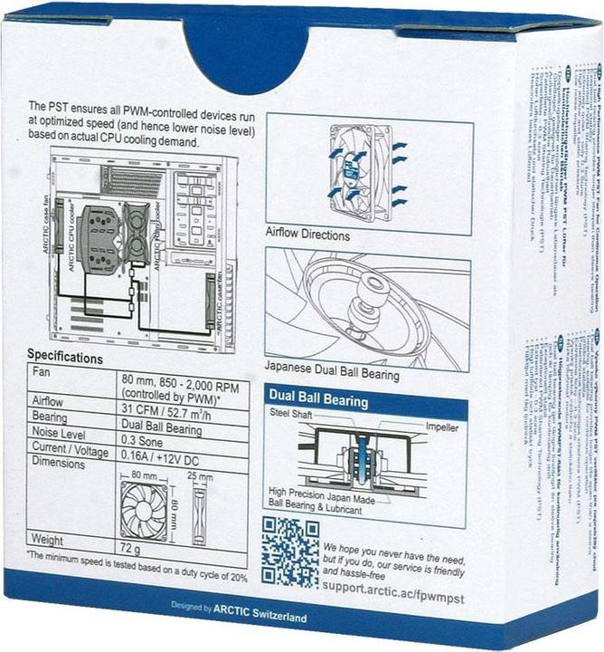 Immagine prodotto Arctic F8 Ventilatore CO PWM (AFACO-080PC-GBA01) (80 mm, 1 x)