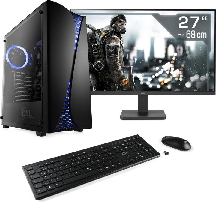 Actual product image CSL Gaming PC M11260H, QWERTZ Layout (DE) (AMD Ryzen 5 5600GT, 16 GB, 1000 GB, AMD Radeon Graphics)