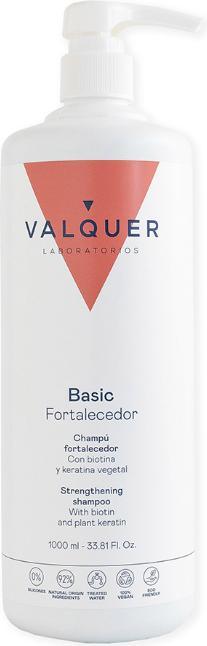 Produktbild Valquer Strengthening Shampoo Keratin, Biotin & Organic Aloe Vera 1000ml (1000 ml, Flüssiges Shampoo)
