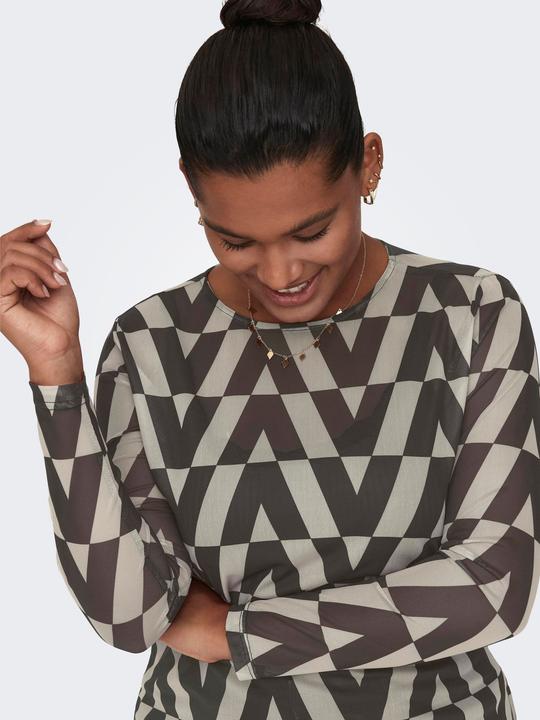 Produktbild Only Curvy Mesh Oberteil mit langen Ärmeln (M)