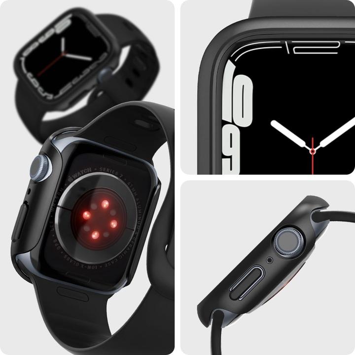 Actual product image Spigen Thin Fit case for Apple Watch 7 (41mm) black