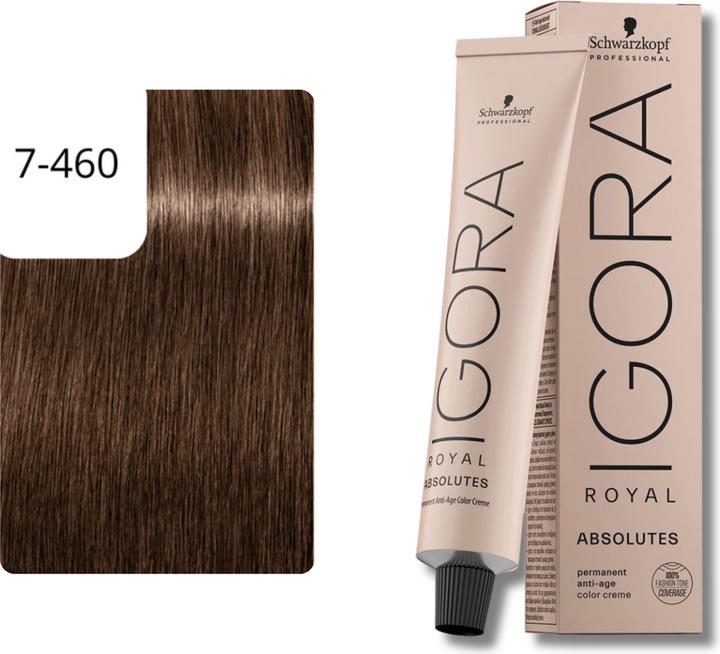 Actual product image Schwarzkopf Professional Igora Royal Absolutes 7-460 Medium Blonde Beige Chocolate Natural (Medium blonde, Beige, Chocolate)
