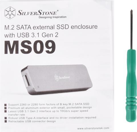 Produktbild Silverstone SST ext. M.2 Gehäuse SST-MS09S (M.2 2280, M.2 2260)