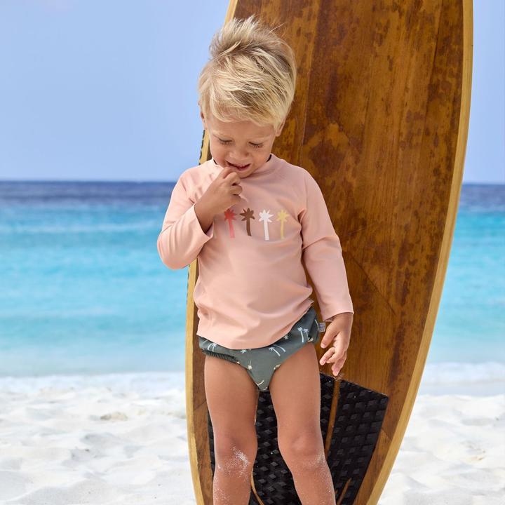 Actual product image Lässig Baby-Bademode Bade-Shirt LSF Long Sleeve Rashguard - Palms (98)
