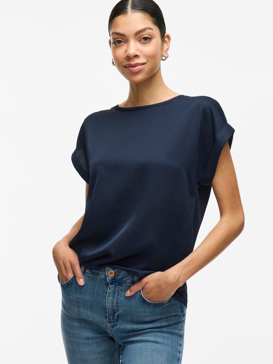Actual product image Vila Shiny top with short sleeves (40)