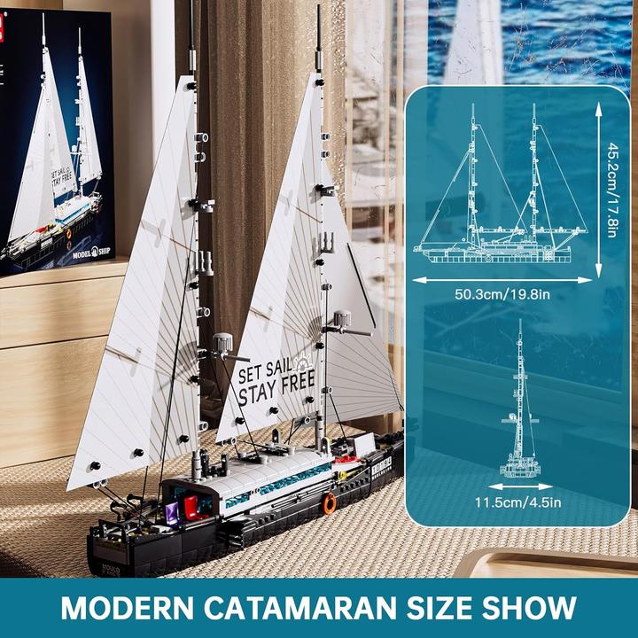 Produktbild Mould King Modernes Zweimast-Segelboot