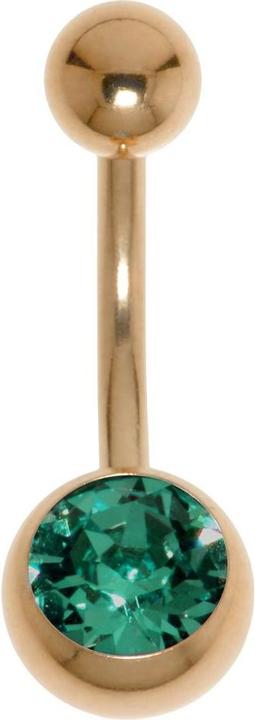 Bijouteria Bauchpiercing (PVD Beschichtung (goldfarbig), Chirurgenstahl 316L, Premium Kristall)
