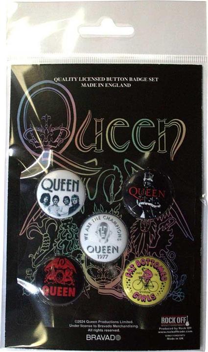 Actual product image Queen Fat Bottomed Girls Badge (Pack of 5)
