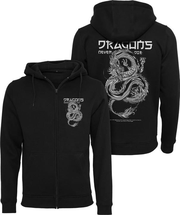 Actual product image Mister Tee Dragons Never Die Heavy Zip Hoody - 132739 (5XL)