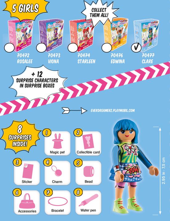Actual product image Playmobil Clare "Comic World" (70477, Playmobil EverDreamerz)