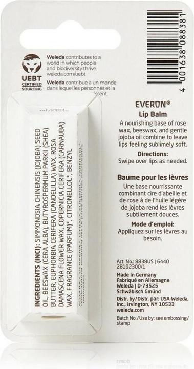 Nutritional values and ingredients Weleda Everon (Balm, 5 ml)