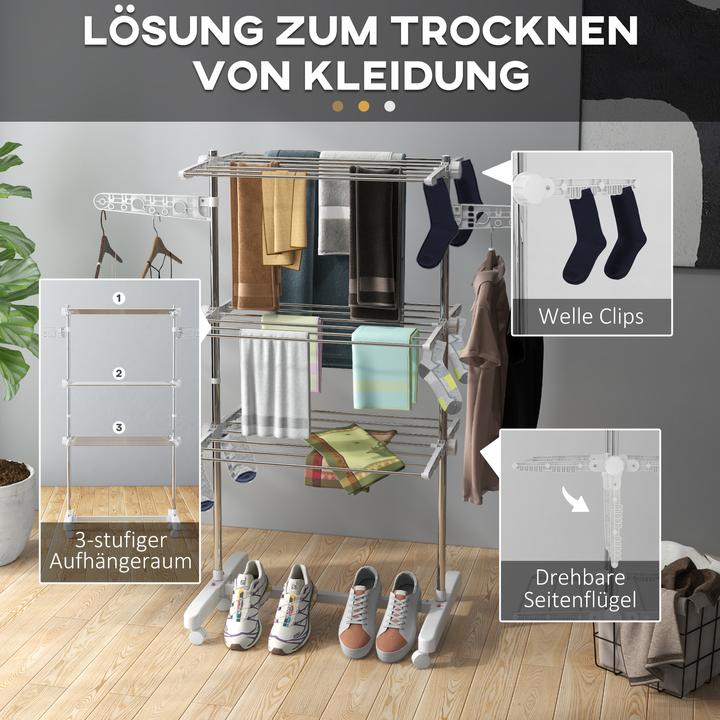 Produktbild Homcom Mobiler Wäscheständer (1.42 m)