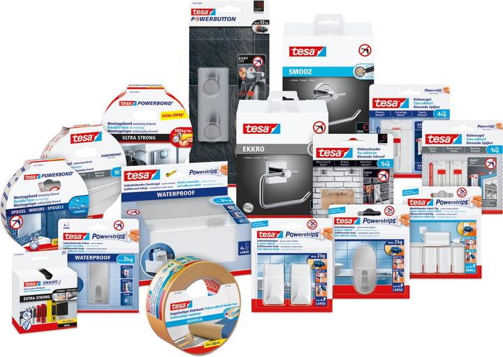 Image du produit tesa Powerstrips Klebehaken SMALL Oval - 3 x selbstklebende Wandhaken