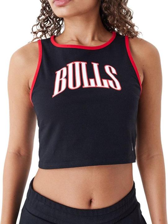 Actual product image New Era Ladies Crop Tank Top Chicago Bulls noir (L)
