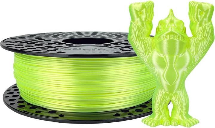 Actual product image AzureFilm Filament PLA SILK, 1.75mm, 1kg, lime (PLA, 1.75 mm, 1000 g)