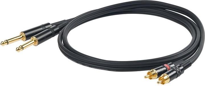 Produktbild Proel Adapterkabel 2x 6.3mm Klinke - 2x Cinch (3 m, Cinch, 6.3mm Klinke (Jack))