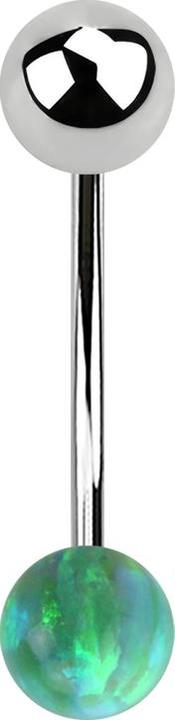 Immagine prodotto Star Piercing Micro banana argento con palla e palla verde opale (senza ottone)