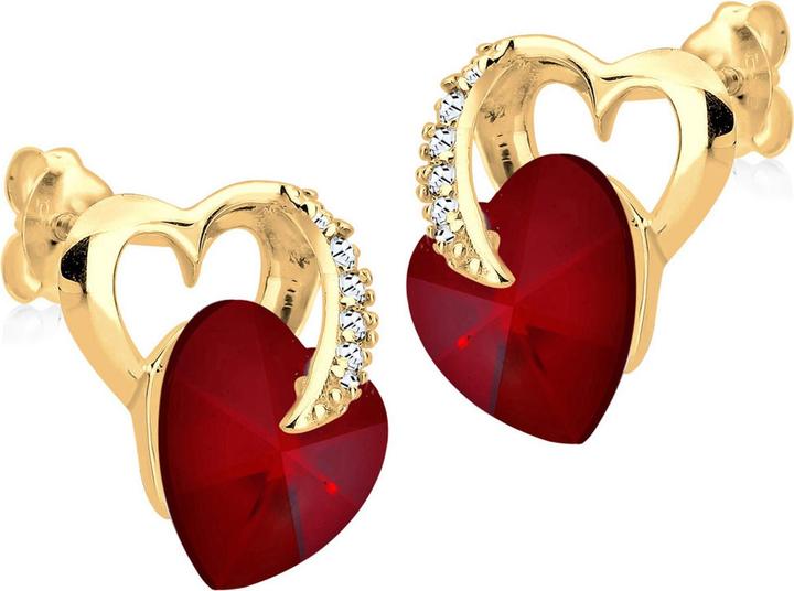 Immagine prodotto Elli Orecchini Cuore Amore Cristalli Argento 925 Miele (Argento 925, Cristallo di vetro)