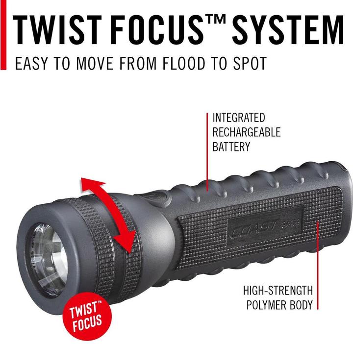 Produktbild Coast GX40R Wasserdichte wiederaufladbare Taschenlampe 3000 Lumen (20.30 cm, 2000 lm)