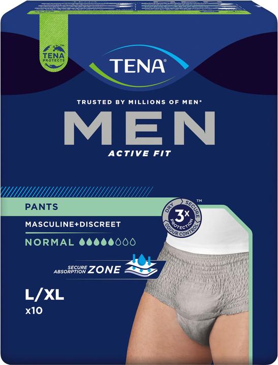 Actual product image Tena Men Active Fit Pants Normal (10 x, Large, Large plus)